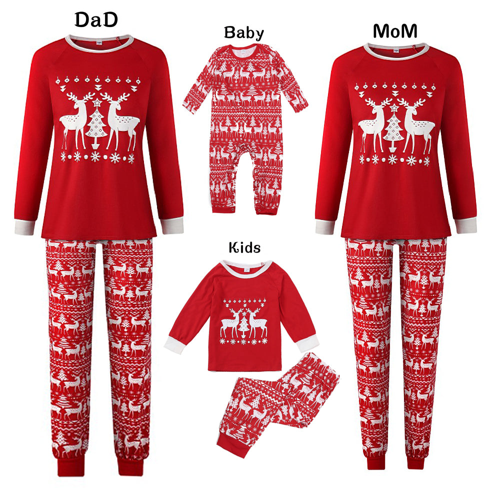 Red Christmas Matching Family Pajama Set