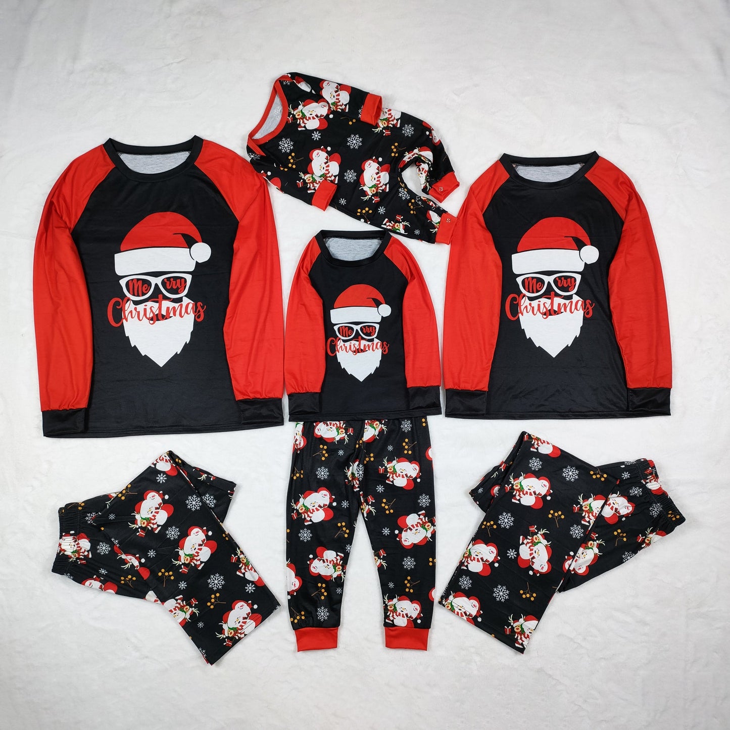 Santa Claus Print Pajamas Sets