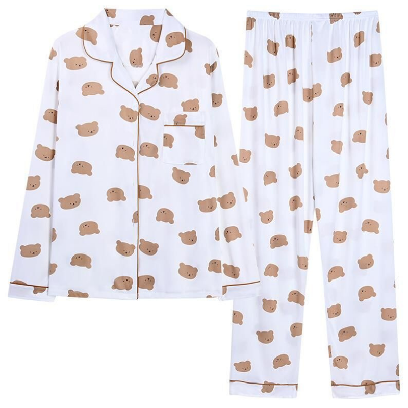 Polar Bear Printed Pajamas Set