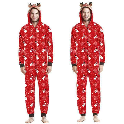 Jumpsuit with hoodie Matching family Christmas Pajama Set