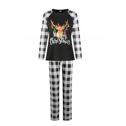 Black & White Merry Christmas Pajama Set