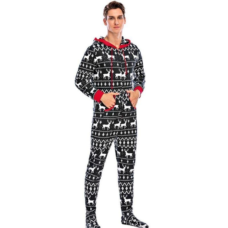 christmas-printed-men-pajamas-with-hoodie