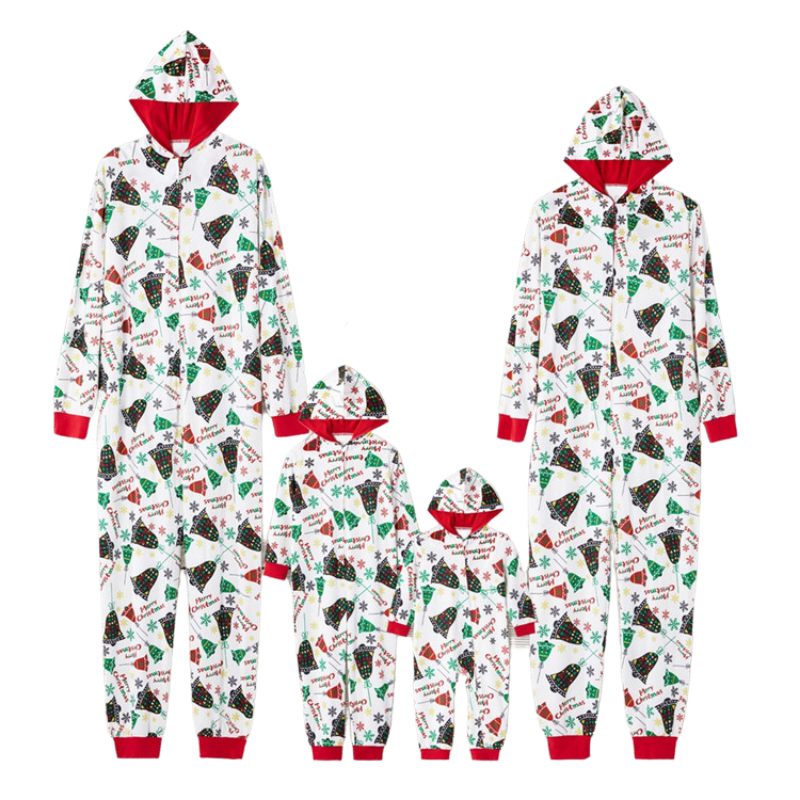 Christmas Print Jumpsuit Pajama Set