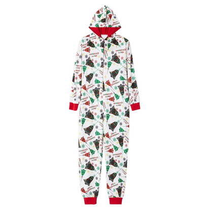 Christmas Print Jumpsuit Pajama Set