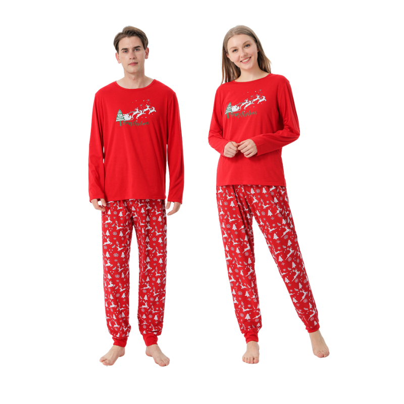 Merry Christmas Printed Pajama Set