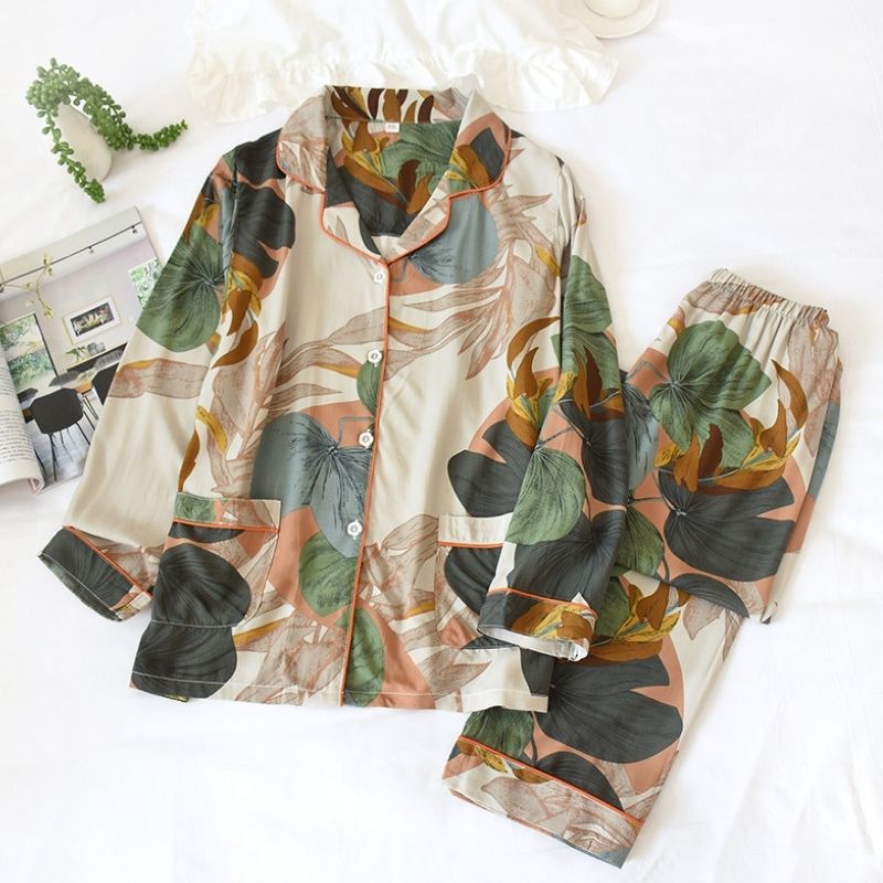 Palm Leaf Pajamas Set