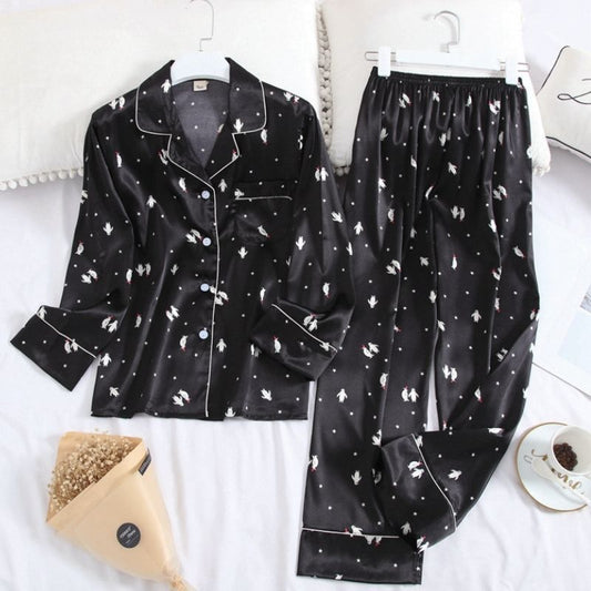 Penguin Silk Pajama Set