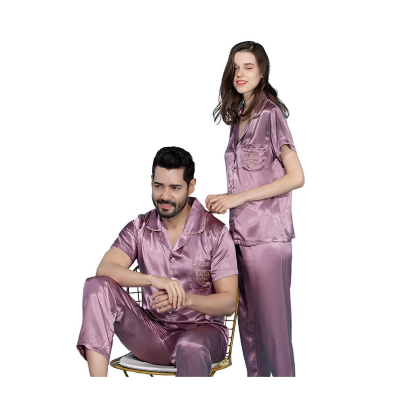 Silk pajamas set for couple