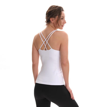 Sports Sleeveless Tank with Built in Bra