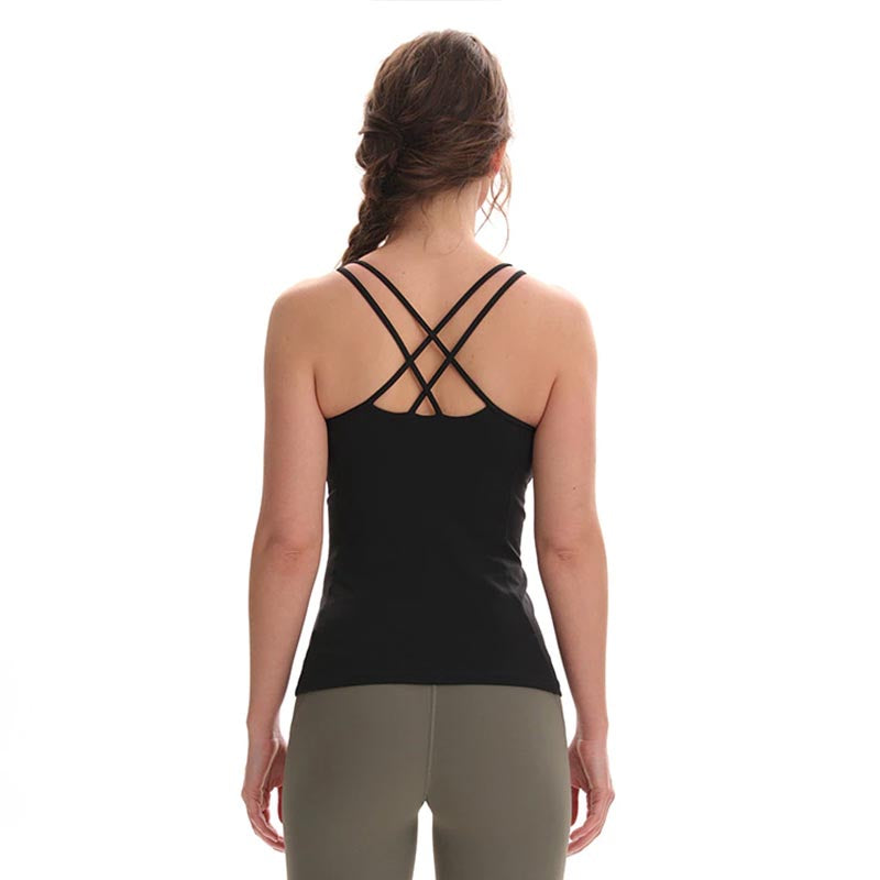 Sports Sleeveless Tank with Built in Bra