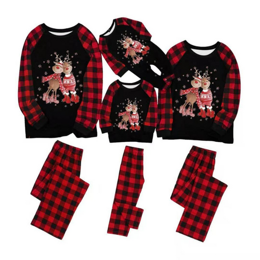 Two Reindeer Christmas Pajama Set