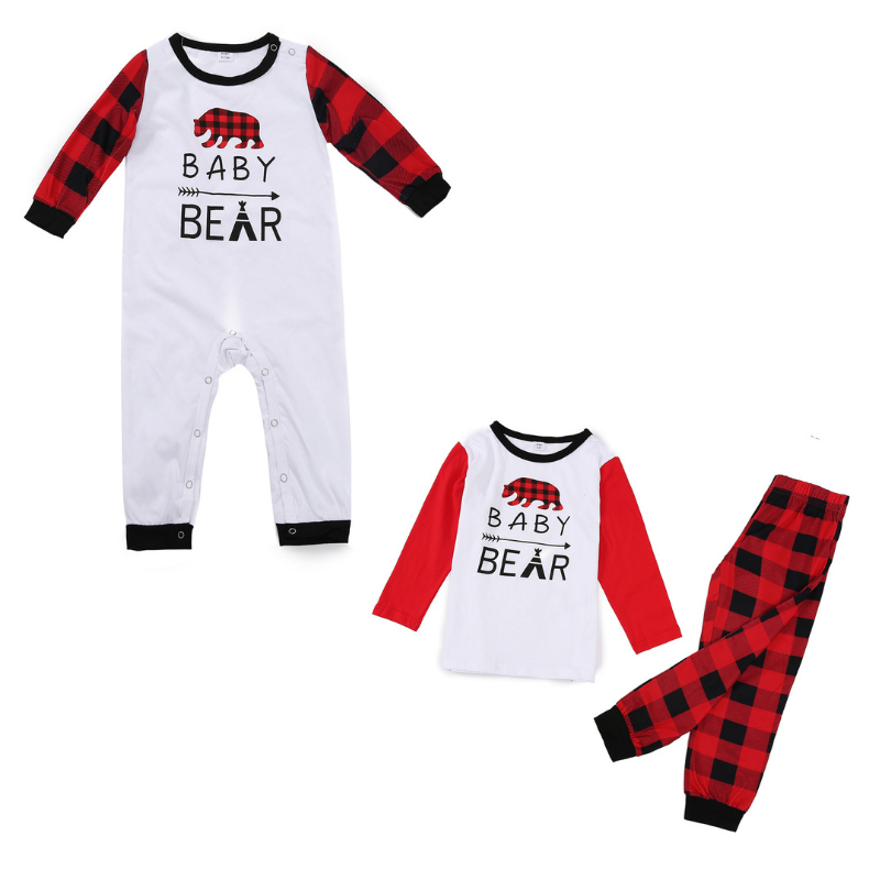 Mama Papa Bear Christmas Pajamas Set