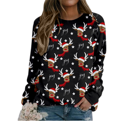 Women Cute Reindeer Christmas Ugly Sweater