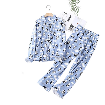 Panda Print Tee & Pants Pajamas Set